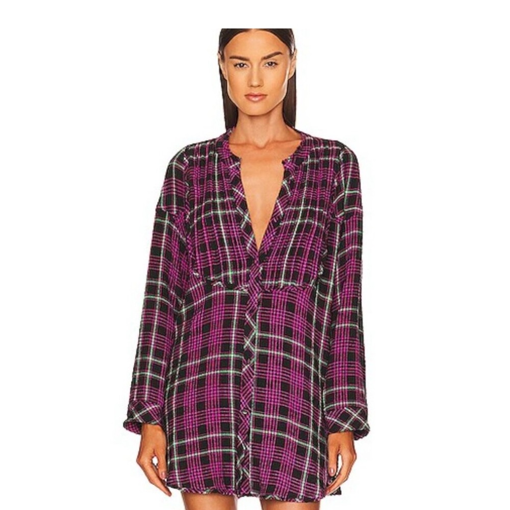 Free People Plaid About You Tunic
